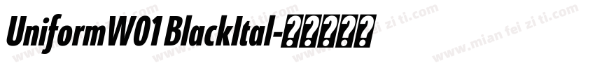 UniformW01 BlackItal字体转换